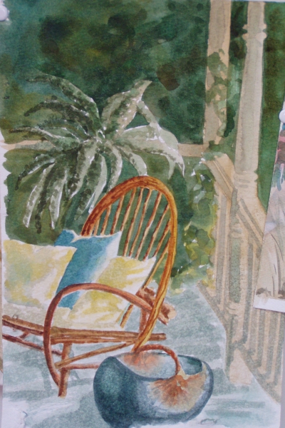 Click here to view Porch Chair and Basket by Lin Beribak