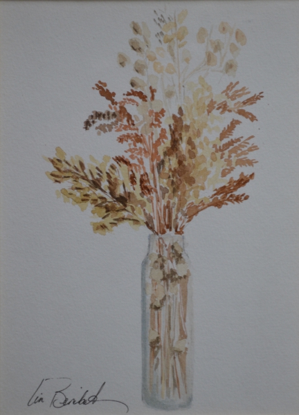 Click here to view Straw Flowers in Glass by Lin Beribak