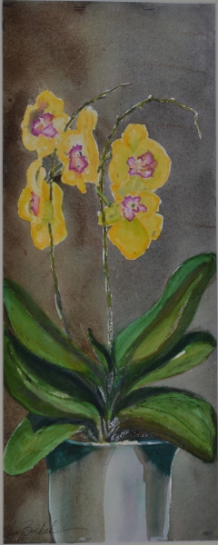 Click here to view Yellow Orchid in Bloom by Lin Beribak