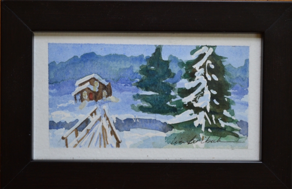 Click here to view Winter Path to Cabin by Lin Beribak