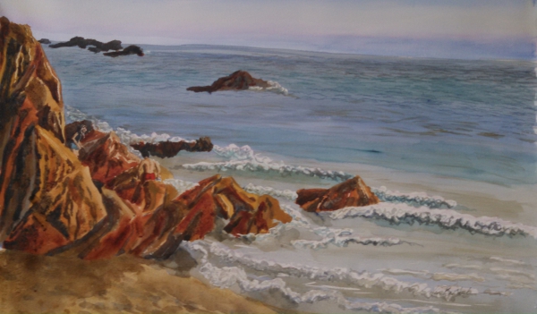 Click here to view On the Rocks, Point Dume, Malibu by Lin Beribak